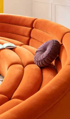 KARE Sofa Element Wave Orange New