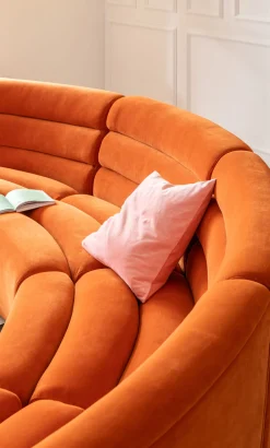 KARE Sofa Element Wave Orange New