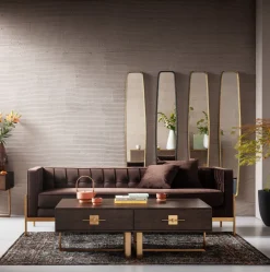 KARE Sofa Loft 3-Sitzer Braun Outlet