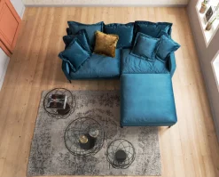 KARE Sofa Lullaby 2-Sitzer Petrol Clearance