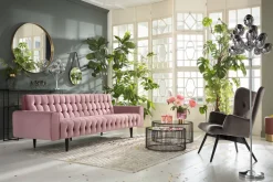 KARE Sofa Milchbar 3-Sitzer Velvet Rose Best