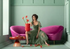 KARE Sofa Night Fever 3-Sitzer Lila Hot