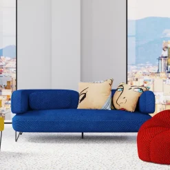 KARE Sofa Peppo 2-Sitzer Blau 182cm Discount