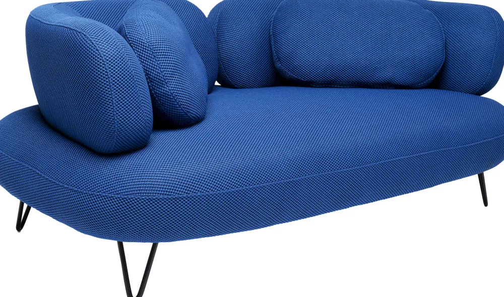 KARE Sofa Peppo 2-Sitzer Blau 182cm Discount
