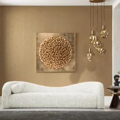 KARE Sofa 3-Sitzer Livia Melange Creme 261cm Sale