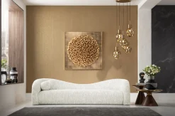 KARE Sofa 3-Sitzer Livia Melange Creme 261cm Sale