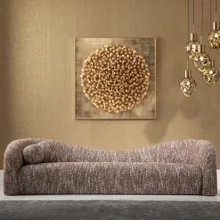 KARE Sofa 3-Sitzer Livia Melange Braun 261cm Discount