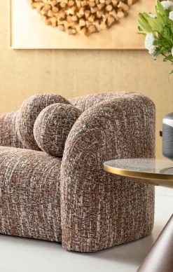 KARE Sofa 3-Sitzer Livia Melange Braun 261cm Discount