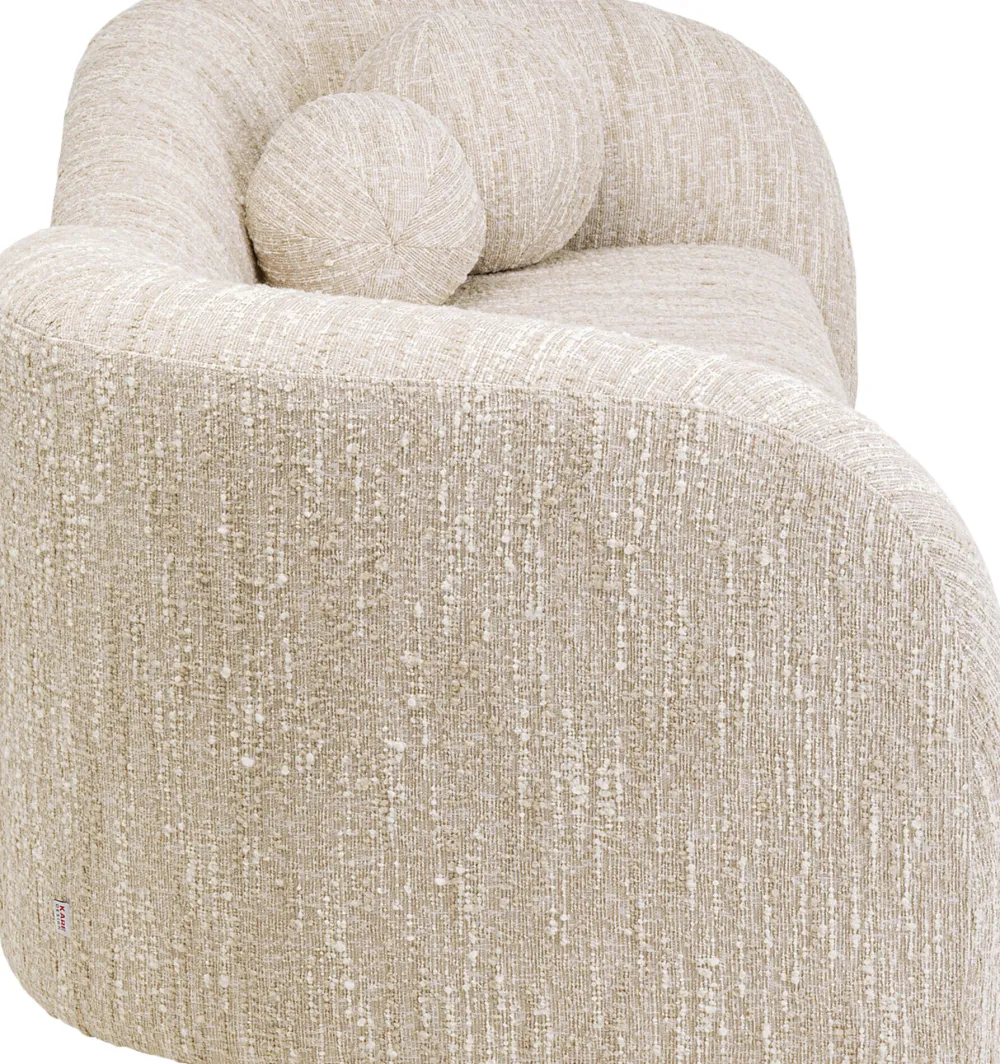 KARE Sofa 2-Sitzer Livia Melange Creme 201cm
