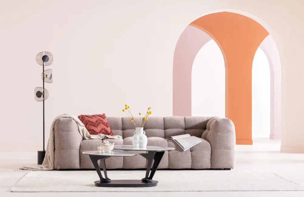 KARE Sofa 3-Sitzer Salamanca Hellbraun 240cm Discount