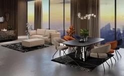 KARE Sofa 3-Sitzer Victor Grau 233cm Clearance