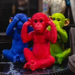 KARE Spardose Monkey Iwazaru Grün Clearance