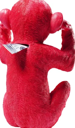 KARE Spardose Monkey Kikazaru Rot New
