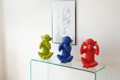 KARE Spardose Monkey Kikazaru Rot New