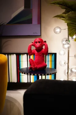 KARE Spardose Monkey Kikazaru Rot New