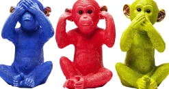 KARE Spardose Monkey Mizaru Blau Sale