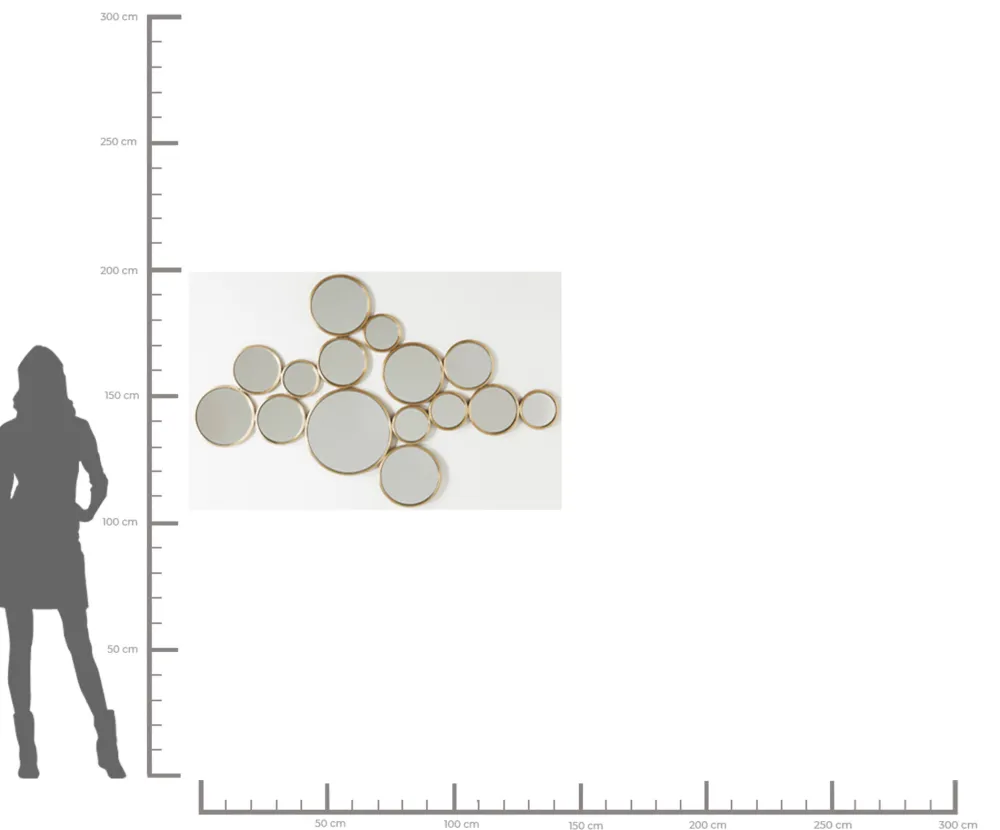 KARE Spiegel Bubbles Brass 38x93cm Online
