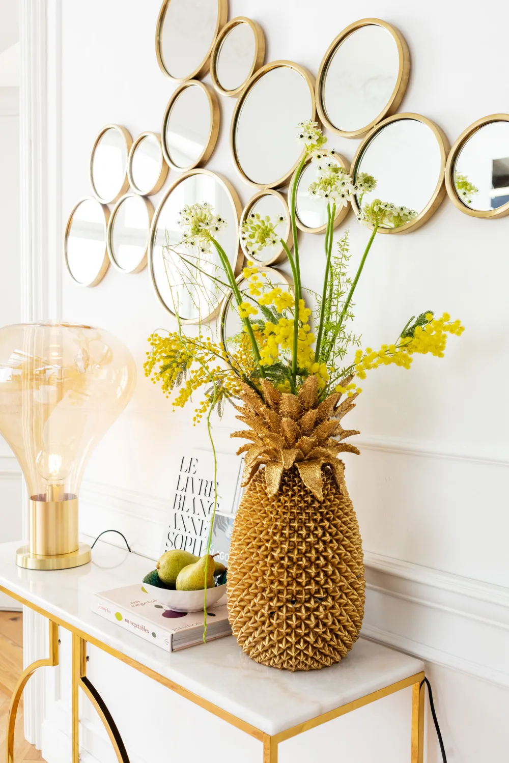 KARE Spiegel Bubbles Brass 38x93cm Online