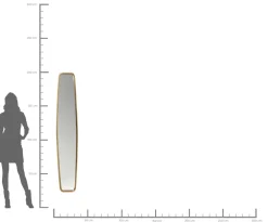 KARE Spiegel Clip Brass 32x177cm New