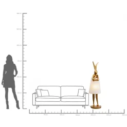 KARE Stehleuchte Animal Rabbit Gold/Weiß 150cm Online