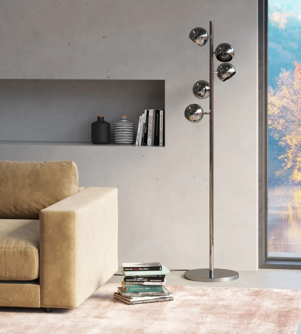 KARE Stehleuchte Calotta Chrome 5er Online