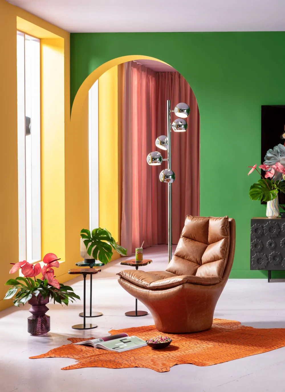 KARE Stehleuchte Calotta Chrome 5er Online