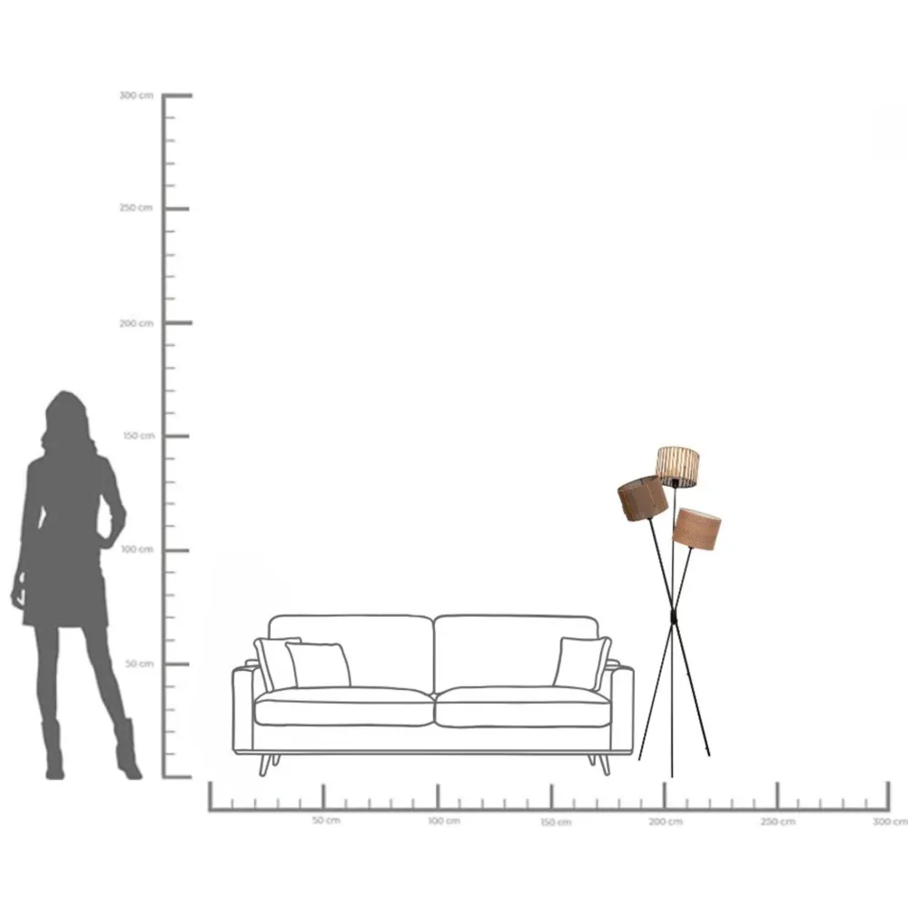 KARE Stehleuchte Cannes Trio 145 cm