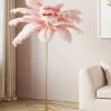 KARE Stehleuchte Feather Palm Pink 165cm Outlet