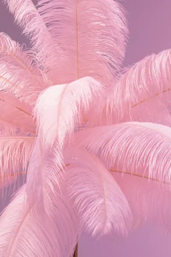 KARE Stehleuchte Feather Palm Pink 165cm Outlet