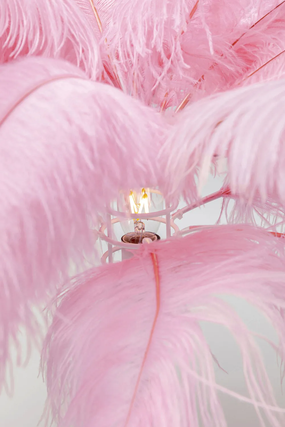 KARE Stehleuchte Feather Palm Pink 165cm Outlet