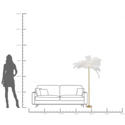 KARE Stehleuchte Feather Palm Weiß 165cm Hot