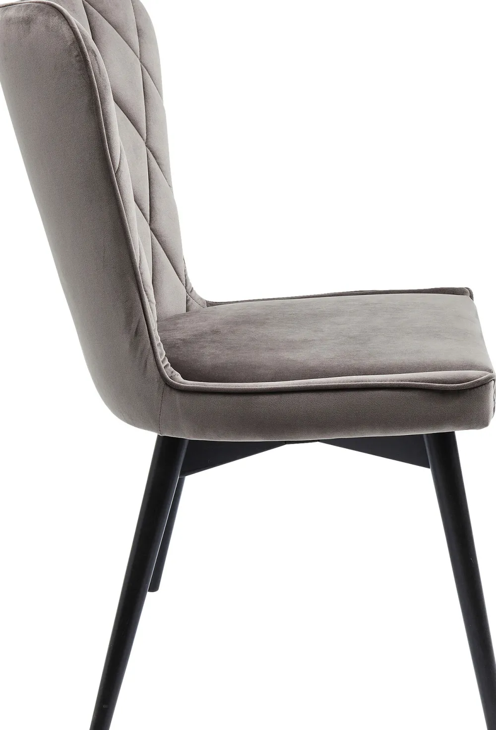 KARE Stuhl Black Marshall Velvet Grau