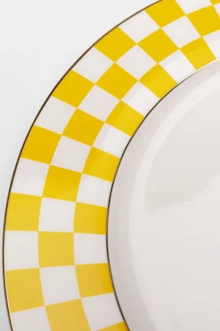 KARE Teller Harlequin Gelb Ø27cm Sale