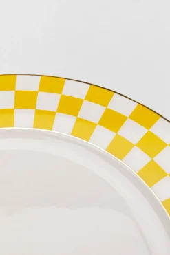 KARE Teller Harlequin Gelb Ø27cm Sale