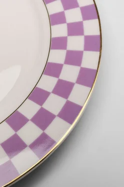 KARE Teller Harlequin Lila Ø21cm Outlet