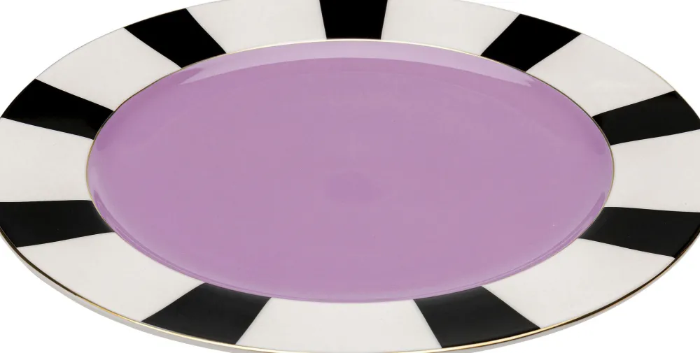 KARE Teller Harlequin Lila Ø31cm Hot