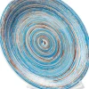 KARE Teller Swirl Blau Ø19cm Best