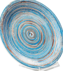 KARE Teller Swirl Blau Ø19cm Best