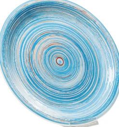 KARE Teller Swirl Blau Ø27cm Best