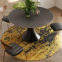 KARE Teppich Silja Gelb Ø200cm Discount