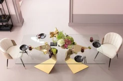 KARE Tisch Gloria Gold 100x200cm New
