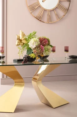 KARE Tisch Gloria Gold 100x200cm New