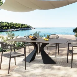 KARE Tisch Gloria Outdoor Keramik Schwarz 180x90cm Online