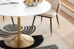 KARE Tisch Invitation Set Weiß Brass Ø120cm Hot