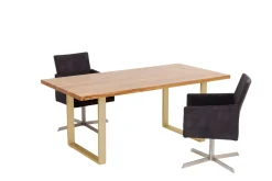 KARE Tisch Jackie Eiche Messing 160x80 Outlet