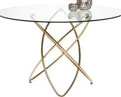 KARE Tisch Molekular Gold Ø120cm Clearance