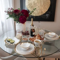 KARE Tisch Molekular Gold Ø120cm Clearance