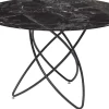 KARE Tisch Molekular Schwarz Marble Glas Ø120cm Sale