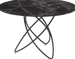 KARE Tisch Molekular Schwarz Marble Glas Ø120cm Sale