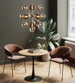 KARE Tisch Schickeria Eiche Schwarz Ø80cm Discount